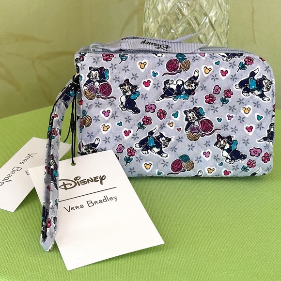 VERA BRADLEY X DISNEY Handbags - VERA BRADLEY DISNEY RFID DOUBLE ZIP ID CASE IN PLAYFUL FIGARO:NWT FIGARO THE CAT